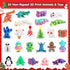 FLY2SKY 2025 24 Countdown 3D Advent Calendar for Kids Days Gifts Christmas Calendar Flexible Printd Animals Toys Party