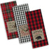 DII Holiday Kitchen Collection, Embroidered Dishtowel Set, Cabin Christmas, 18x28, 3 Piece