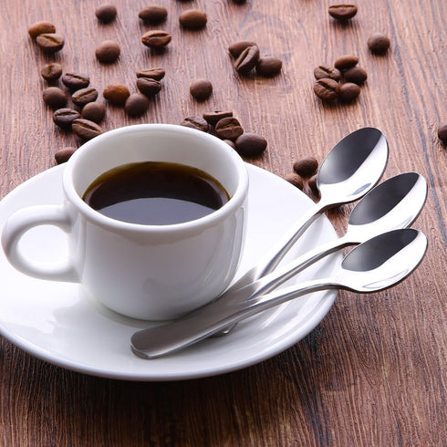 Demitasse Espresso Spoons, 12-piece Mini Stainless Steel Spoons for Coffee, Dessert, Tea, Appetizer (4.7 Inch)