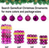 Fuchsia 2.5" Christmas Balls, Shatterproof Hanging Ornaments for Birthday Halloween Holiday Wedding, Set of 18pcs