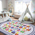 3'3" 5' HiiARug Small Playroom Rug, Kids Playmat ABC Alphabet, Numbers, Train and Road Themed Play Mat Educational