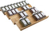 Angimio Bamboo Spice Rack Drawer Organizer - 8 Piece Set - 8" or