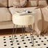 12.6" D12.6" W17.32" UHBD036W YMYNY Vanity Stool Chair, Pumpkin Style Faux Leather Stool, Pouf Couch Stool, Modern