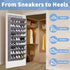 TAHAVICE 30 10-Tier Closet, Pairs Over The Door Shoe Organizer, Hanging Shoe Rack with Deep Pocket for Extra Large Shoe