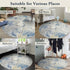 4Ft, 4x4 Lahome Modern Abstract Round Rug Blue Washable Front Door Mat Soft Circle Rug for Entryway Bedroom Non Slip
