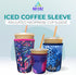 Koverz Insulated Neoprene Iced Coffee Sleeve, Fits 24 Oz. Cup, Washable & Reusable, Medium Paisley