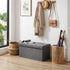 30in 660lbs, DUMOS Storage Ottoman Bench, Storage Chest, End of Bed Foot Rest Stool with Padded Seat, Bedroom Bench