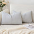 MIULEE Royal Blue and Beige Patchwork Farmhouse Pillow Covers 12x20 Inch, Pack