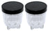 Blendin Replacement Short Cup with Stay Fresh Jar Lid, Compatible with Original Magic Bullet Blender, 8oz Cup (2 Pack)
