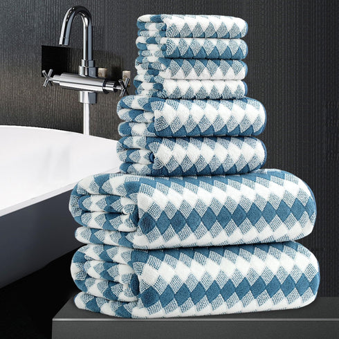 8 Piece Bathroom Towel Set |2 Oversized Bath Towels,2 Hand Towels,4 Washcloths|