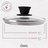 Cuisinel Glass Lid - 6-inch/15.24-cm, Compatible with Lodge, Tempered Replacement Cover for Skillets, Pots, and Pans