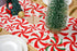 13x36 Inch Christmas Table Runner Candy Cane Swirl Lollipops Red Table Decoration for Home Seasonal Winter Xmas Holiday