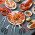Veluft 20 Pcs Crab Crackers and Tools, Crab Crackers, Lobster Sheller, Fork, Scissors & Storage Bag, Crab & Lobster