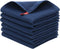 Mia'sDream 6 Pack Natural Cotton Dish Towels, Soft Absorbent Waffle Weave Kitchen Cloths, 12"x12", Navy Blue