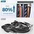 Belt Hanger Wall Mounted, Wooden Belt Organizer Max 12 Storage Capacity, 180° Rotating Space Saving Hangers for Ties, Tank Tops, Scarves, Bras, Keys, Bags 1 Pcs Black by HAILMAJOR