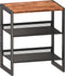 CHEMPFR Narrow 3-Tier Shoe Rack, Slim Space-Saving Shelf with Decorative Wood Top &