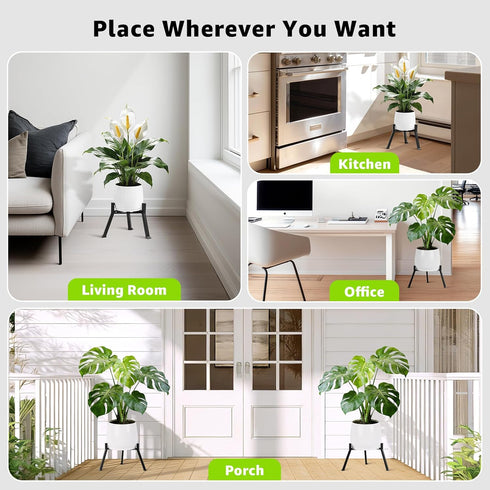 8.2 11 Inches 1 Pack Adjustable Plant Stand Indoor - Modern Anti-Rust Metal Plant Stand, Heavy Duty Plant Stands