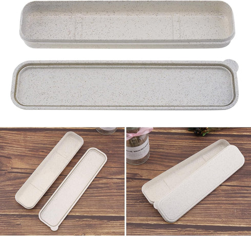 OriGlam Portable Flatware Box, Travel Tableware Storage Box, Utensil Case Lunch Bag Flatware Box