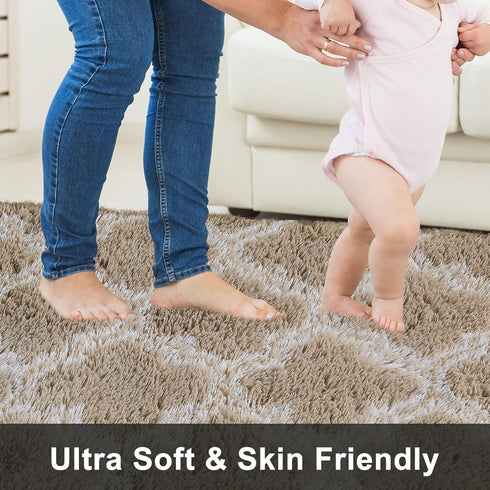 5x7 Puremy Shag Area Rug Feet Extra Soft Rugs for Living Room, High Pile Indoor Carpet for Bedroom, Kids Room, Nursery