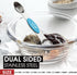 Spring Chef Stainless Steel Magnetic Measuring Spoons Set of 8 with Leveler, Nesting Teaspoon & Tablespoon for Baking &