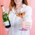 Pavilion Gift Company I Used To Be Hitched But I'm Better Now, 11 Oz Red Ombre & Gold Tipsy Stemmed Wine Glass