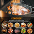 EM 5-Pack Air Fryer Silicone Liners - Includes Silicone Mitts, Egg Bites Tray & More for 3-5 Quart Fryers