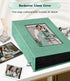 Photo Album for 4x6 Photos, Linen Cover Slide-in Book Holds 100 Photos with 50 Black Pages (Turquoise)