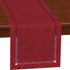Grelucgo Handmade Hemstitched Polyester Rectangle Table Runners, Cranberry, 14x36 inch