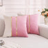 TAOSON Velvet Throw Pillow Covers,Pack of 2 Soft Decorative Cushion Covers Cases Pink