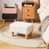 15.74" D11.41" W9.84" UHBD030W YMYNY Ottoman, Modern Footrest with Soft Padded Seat, Foot Stool with Wood Legs, Small