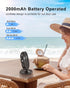 Desk Fan, Small & Quiet USB Powered Table Fan, Rechargeable Battery Operated Mini Fan for Office Bedroom