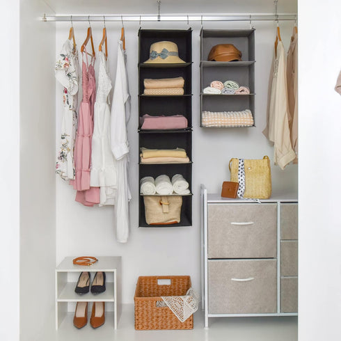 6-Shelf Closet, 2 Pack 3-Shelf GRANNY SAYS Hanging Organizer for Separable to Hanging Shelves, Hanging Organizer