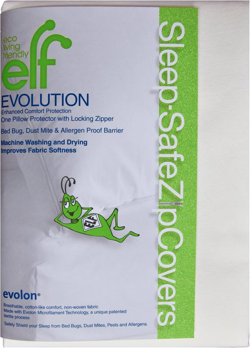 Evolon Sleep Safe Zipper Cover Pillow Protector, Standard Size