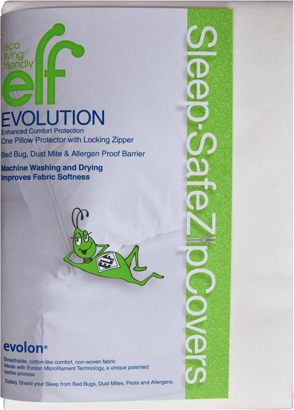 Evolon Sleep Safe Zipper Cover Pillow Protector, Standard Size