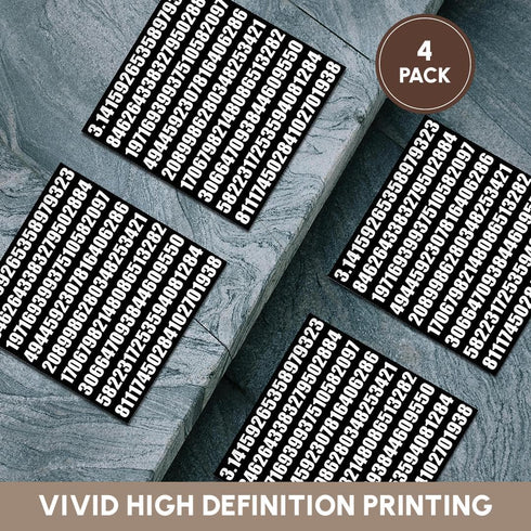 3dRose CST_164993_3 Pi Math Number Modern Abstract Ceramic Tile Coasters, Set of 4