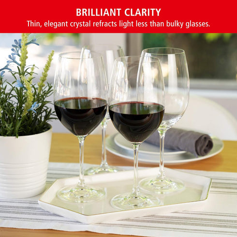 Spiegelau Salute Bordeaux Wine Glasses, Set of 4, Lead-Free Crystal, 25 oz