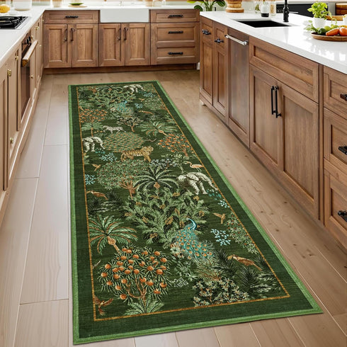 GarveeHome Jungle Rug 2x6 Kitchen Runner Rug Non Slip Washable Runners for