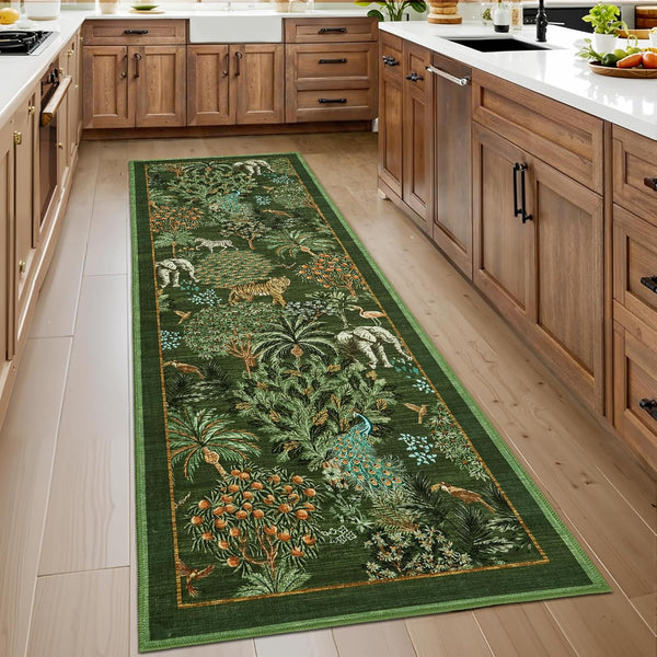 GarveeHome Jungle Rug 2x6 Kitchen Runner Rug Non Slip Washable Runners for