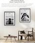 8x10in 1Pack iHery Small Natural Black OAK Wood Trendy Newspaper Framed Wall Art, Modern Sorry Out of Office Canvas