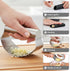 Set Set Zulay Kitchen Stainless Steel Garlic Press Rocker - Time Saving, Durable Strong Garlic Mincer Tool - Easy