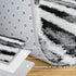 5x7 Black and White Fluffy Soft Plush Striped Area Rugs for Bedroom, Indoor Non Slip Washable Rug for Living Room