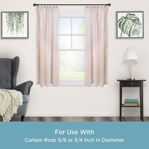 Kenney Brown Clip Curtain Ring, 5/8 In. To 3/4 In. (14-Pack)
