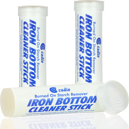 Steam Iron Bottom Cleaner Stick – 3 Pack Removes Build-Up Starch, Melted Fabric, Glue from Any Iron Soleplate