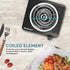 Elite Gourmet ESB100B Electric Hot Plate, Single Coiled Burner, Temperature Control, Easy to Clean, Black