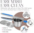Bellemain Potato Ricer 15 oz with 3 Interchangeable Discs |Potato Masher Stainless Steel, Sweet Potato Masher Kitchen Tool | Spaetzle Maker Press, Khuon Banh Lot, Spaetzle Noodle Maker (Blue)