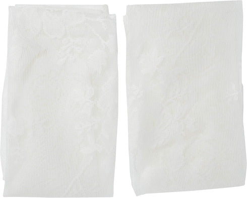 No. 918 Alison Floral Lace Sheer Kitchen Curtain Swag Pair, 58" x 38", Ivory