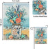 Welcome Summer Decorative Garden Flag, Mason Jar Beach Coastal Coral Starfish Shell Sea Horse, 12 x 18 Double Sided