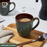 14 oz, Set 4, Set Pokini Coffee Mug Ceramic Coffee Mugs of Reactive Glaze Mug for Latte/Tea/Cappuccino, Large Stackable