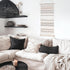 16x39 INCH BlissBlush Long Vertical Wall Hanging Tapestry Woven Boho Farmhouse Decor Black Beige Cream Tassel Handmade