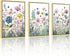 ELSKER&HOME Framed Wall Art Set of 3 Flower Pictures Wall Decor,Floral Wildflower